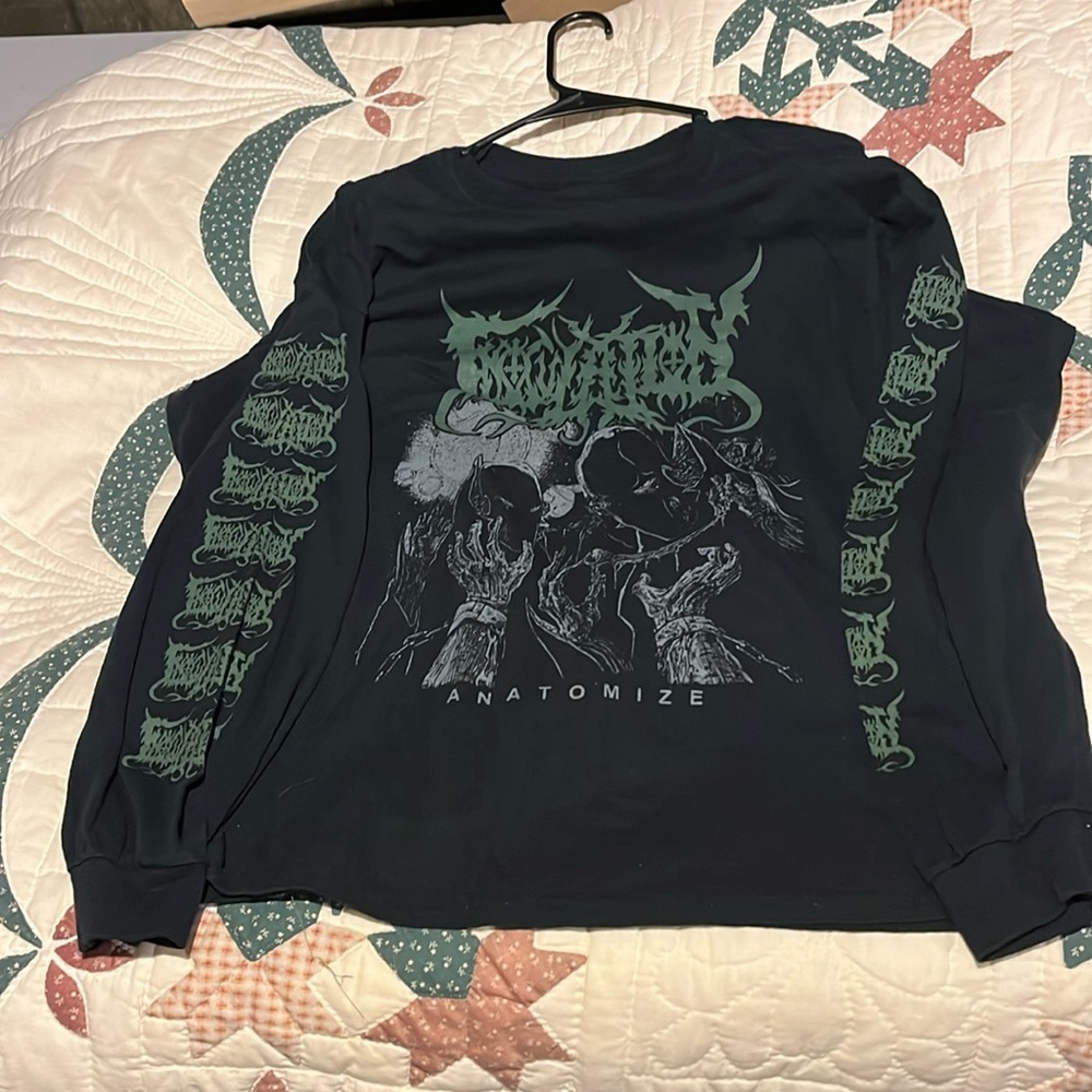 Long sleeve T shirt metal band “Inoculation” “anatomize” “lifeless bodies…